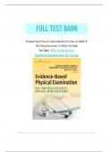 Test Bank for Evidence-Based Physical Examination Best Practices for Health & Well-Being Assessment 1st Edition: ISBN- ISBN-, A+ guide.