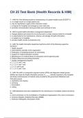 CH 25 Test Bank (Health Records & HIM) 2024 Questions & Answers Graded A