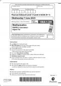 GCSE EDEXCEL June 2023 Higher Mathematics Paper 2 Calculator