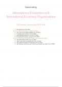 Samenvatting International Economics and International Economic Organisations, master Internationale Betrekkingen en Diplomatie, universiteit Antwerpen, 2023-2024