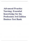 Advanced Practice Nursing-Essential Knowledge for the Profession 3rd Edition Denisco Test Bank