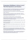 Powerplant ASA-Baker's School List of FAA Oral Questions and Answers