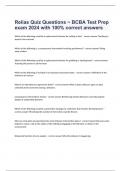 Relias Quiz Questions ~ BCBA Test Prep exam 2024 with 100% correct answers