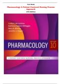   Pharmacology A Patient-Centered Nursing Process Approach 10th Edition Test Bank By Linda McCuistion, Kathleen DiMaggio, Mary Beth Winton, Jennifer Yeager | Chapter 1 – 55, Latest-2024|