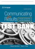 Test Bank For Communicating for Results: A Guide for Business and the Professions - 11th - 2018 All Chapters - 9781305280267