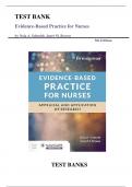 Test Bank For Evidence-Based Practice for Nurses: Appraisal and Application of Research 5th Edition by Nola A. Schmidt, Janet M. Brown, ISBN NO: 9781284226324 |Complete Guide A+