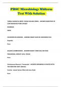 PBSC Microbiology Midterm Test With Solution 