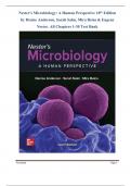 Nester's Microbiology: A Human Perspective 10th Edition by Denise Anderson, Sarah Salm, Mira Beins & Eugene Nester. All Chapters 1-30 Test Bank - Questions & Answers (Scored A+) 2024