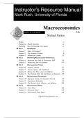 Instructor’s Resource Manual for Macroeconomics 14th Edition by Michael Parkin