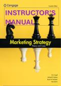 Instrucor Manual For Marketing Strategy 1CE O. C. FerrellMichael HartlineBryan W. HochsteinMarc Boivin COMPLETE DOWNLOAD