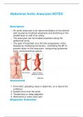 Abdominal Aortic Aneurysm NOTES