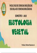 La histologia vegetal, toda la historia vegetal en la biologia