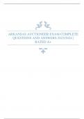 ARKANSAS AUCTIONEER EXAM COMPLETE QUESTIONS AND ANSWERS 2023/2024 | RATED A+