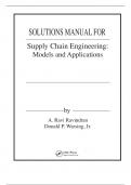Solution Manual for Supply Chain Engineering Models and Applications 2nd Edition by A. Ravi Ravindran, Donald P. Warsing, Jr., Paul M. Griffin