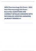 HESI Pharmacology Exit Exam with NGN Questions 2023/2024 71 Q&As