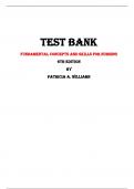 Test Bank For Fundamental Concepts and Skills for Nursing 6th Edition By Patricia A. Williams |All Chapters,  2024|