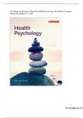 Test Bank and Instructor Manual for Health Psychology 5th Edition (Canadian edition) By Shelley E. Taylor-stamped
