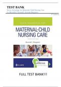 Test Bank For Davis Advantage for Maternal-Child Nursing Care Third Edition by Meredith J Scannell, Kristine Ruggiero||ISBN NO:10,171964098X||ISBN NO:13,978-1719640985||All Chapters||Complete Guide A+
