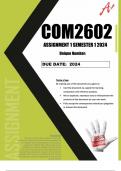 COM2602 assignment 1 solutions semester 1 2024 (full soulutions with references)