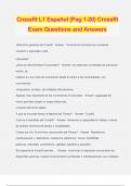 Crossfit L1 Español (Pag 1-20) Crossfit Exam Questions and Answers