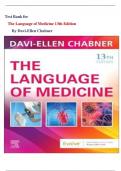 Test Bank for  { The Language of Medicine }13th Edition By Davi-Ellen Chabner All chapters  2024 |perfect solution