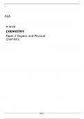 AqA   A-level CHEMISTRY Paper 2 Organic and Physical Chemistry June 2023