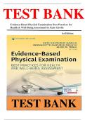 Test Bank for Evidence-Based Physical Examination Best Practices for Health & Well-Being Assessment 1st Edition by Kate Gawlik Chapter 1-29 ISBN: 9780826164537 Complete Guide A+