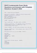 DIVO Fundamentals Exam Study Questions and Answers with Complete Solutions Graded A 2024