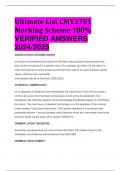 Ultimate List CMY3701 Marking Scheme 100%  VERIFIED ANSWERS  2024/2025