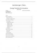 Aantekening / Notes Energy Transition & Innovation (EBM167A05) 2023-2024