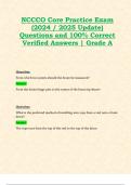 NCCCO Core Practice Exam (2024 / 2025 Update) Questions and 100% Correct Verified Answers | Grade A