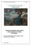 English Home Language, The Tempest, Notes, Quotes and Essays