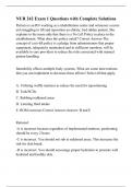 NUR 242 Exam 1 Questions with Complete Solutions.