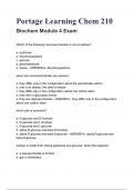 Portage Learning Chem 210 Biochem Module 4 Exam  Questions & Answers with rationales