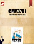 CMY3701 Assignment 1 Semester 1 2024 (ANSWERS)