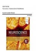 Test Bank - Neuroscience: Fundamentals for Rehabilitation, 6th Edition (Lundy-Ekman, 2023), Chapter 1-31 | All Chapters