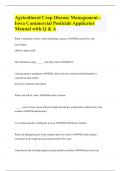 Agricultural Crop Disease Management - Iowa Commercial Pesticide Applicator Manual with Q & A