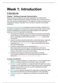 Corporate Communication - Summary for exam