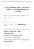 CWEA Collections System Maintenance Grade 3 | Questions and Answers Graded A+ Latest 2024 