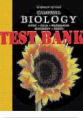 TEST BANK for Campbell Biology 11 Edition by Lisa Urry, Michael Cain, Steven Wasserman, Peter Minorsky, Jane Reece. All Chapters 1-56