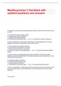  Med/Surg Exam 3 Test Bank with updated questions and answers