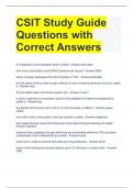 CSIT Study Guide  Questions with  Correct Answers