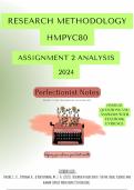 HMPYC80 Assignment 2 2024 Answers and Questions 