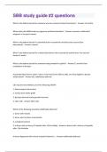 SBB study guide #2  Questions And Answers Rated 100% Correct!!