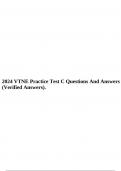 2024 VTNE Practice Test C Questions And Answers (Verified Answers).