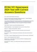ECSA 101 Hyperspace 2024 Test with Correct Answers Questions