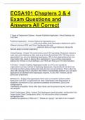 ECSA101 Chapters 3 & 4 Exam Questions and Answers All Correct