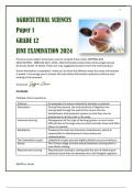 Agricultural Sciences Paper 1 - June Examination 2024