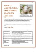 Agricultural Management Sciences - Grade 12 - June Examination 2024