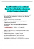 NASM CNC Final Exam Study Guide Exam Study Questions and Verified Answers Graded A+ 